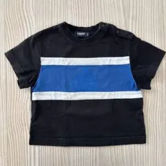 XLARGE ボーダー Tシャツ 黒/青　サイズ80のサムネイル