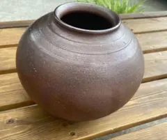 備前焼　花器　壺　花入れ　大きめサイズのサムネイル