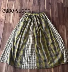 キューブシュガー　チェック　スカート　cube sugar