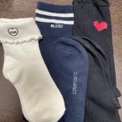 キッズ靴下セット（ホワイト、ネイビー、ブラック）