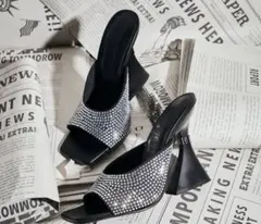 Darich クリスタルビジューサンダル