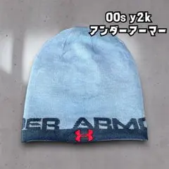 00s ニット キャップ アンダーアーマー リバーシブル y2k 男女兼用 美品