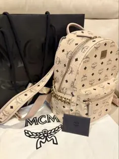 MCM ロゴプリント ベージュ バックパックのサムネイル