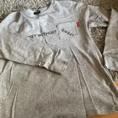 グレー 長袖カットソー ポケット付き