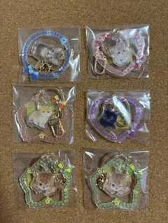 ときめきにゃんこ ゆらゆらアクリルキーホルダー 6点セット ガチャガチャ