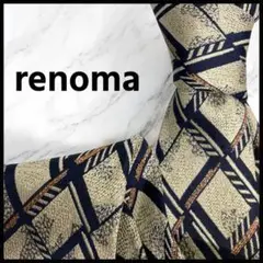 renoma レノマ　ネクタイ　シルク　格子柄