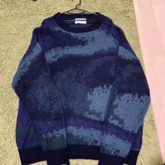 CONFIRM ネイビー系 ニットセーター Mサイズ