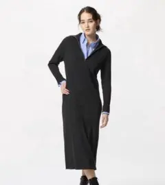 UNIQLO ハーフジップニットワンピース　新品