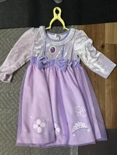 ソフィアエルサ等プリンセスドレス 紫ピンク水色×3 セット100cm〜115cm