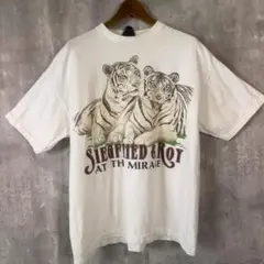 ロ*イ様 【USA製】HABITAT ホワイトタイガー アニマルプリント Tシャのサムネイル