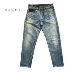 archi セルビッチテーパードデニムパンツ
