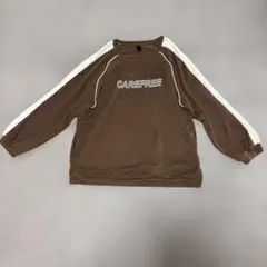 CAREFREE スウェット ブラウン ラインデザイン