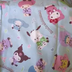 キティ　ポムポムプリン　クロミ　パーカー　生地　オックス　55×20　レア