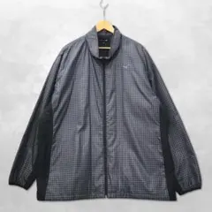 ミズノ 大きいサイズ 千鳥格子柄 吸湿発熱 プレスサーモ ゴルフウェアジャケット