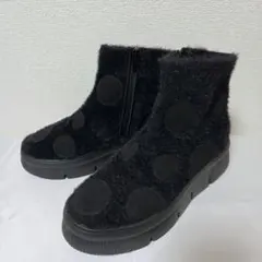 良品 ゴムゴム Gomu56 エア ドット ショートブーツ 黒 M