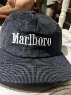 Marlboro マルボロワッペン トラッカーキャップ コーデュロイ ブラック