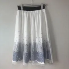 GLOBAL WORK 花柄チュールスカート ミモレ丈　Lサイズのサムネイル
