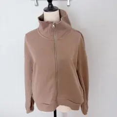 ジーユー レディース スウェットフルジップブルゾン 3XL ブラウン【0063】