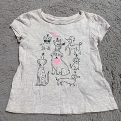 GAP 半袖Tシャツ　犬　100センチ　ベージュ