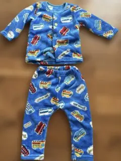 キッズ パジャマ 90cm 乗り物柄 もこもこ