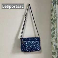 LeSportsac レスポートサック ショルダーバッグ ネイビー ドット柄