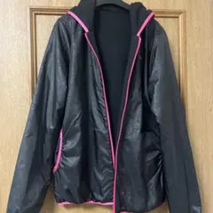再出品　PUMA 黒　ピンクジャケット　リバーシブルLサイズ　要コメント確認