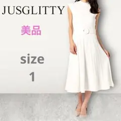 【JUSGLITTY】美品♡ ボトルネック柄編みニットワンピース