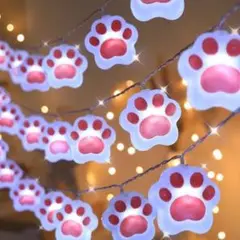 肉球デザイン LED ライトガーランド