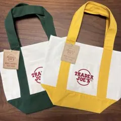 トレーダージョーズ　トレジョ　トートバッグ　イエロー　黄色　グリーン　緑