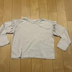ペアマノン　フリル付き長袖カットソー ベージュ　130.