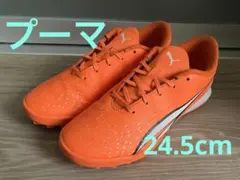 プーマ　PUMA 24.5cm スパイクシューズ オレンジ