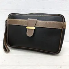 か7★ dunhill ダンヒル セカンドバッグ ダークブラウン メンズ