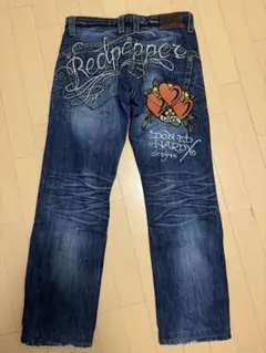 Redpepper ×Don Ed hardyコラボ刺繍デニムパンツ