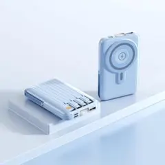 ★ブルー★20000mAhモバイルバッテリーiWatch/HuaweWatch★