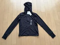 新品タグ付き　ユニクロ　エアリズムUVカットメッシュパーカー　XS 黒のサムネイル