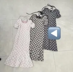 evelyn エブリン チェックカットOP ワンピース ロング