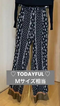 TODAYFUL ジャガード リーフ ラフパンツ 総柄 サイドライン 38 - メルカリ