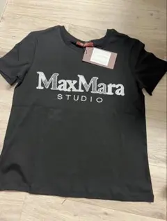 美品】Max Mara マックスマーラ オーバサイズロゴTシャツ ベロアXS