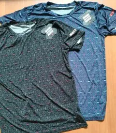 ZETT ゼット冷感 半袖Tシャツ黒と紺各1枚、メンズMサイズ計2枚セットのサムネイル