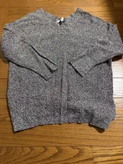 新品☺︎綿100% グレー系 ニット S グローバルワーク
