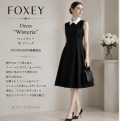 未使用級★定価15万★FOXEY/フォクシー ウィステリア コットン 白襟 38のサムネイル