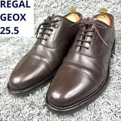 美品！リーガル GEOX　ストレートチップ 内羽根 こげ茶　25.5 本革のサムネイル