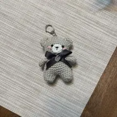 ハンドメイド 熊 キーホルダー