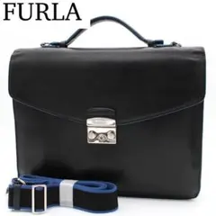 FURLA ビジネスバッグ 2way オールレザー A4収納可 メンズ ブラックのサムネイル