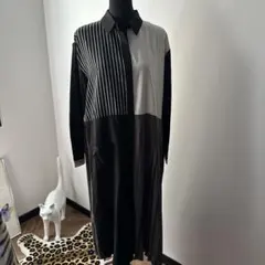 ZARA パネルデザイン ロングコート フェイクスエード・パッチワーク 