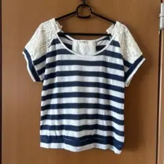 axes femme ボーダー レース 半袖カットソーのサムネイル