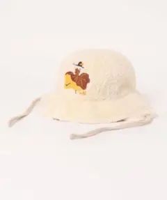 moimoln トランペットバンド刺繍ボアハット