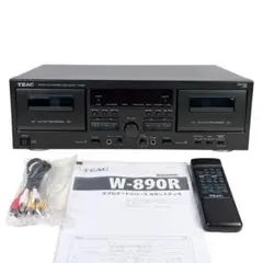 優良中古品 TEAC ダブルオートリバースカセットデッキ W-890RMK2-S