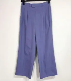 ジーユー【M】ローウエストバギーパンツ タックパンツ センタープレス