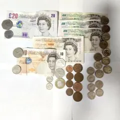 最終値下げ】イギリス 旧紙幣 20ポンド×4 10ポンド×1 硬貨セット